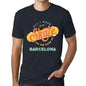 Mens Vintage Tee Shirt Graphic T Shirt Barcelona Navy - Navy / Xs / Cotton - T-Shirt