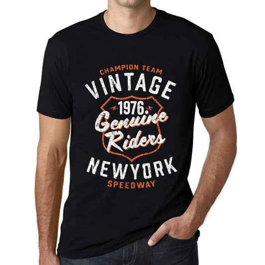 Mens Vintage Tee Shirt Graphic T Shirt Genuine Riders 1976 Deep Black - Deep Black / Xs / Cotton - T-Shirt