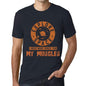 Mens Vintage Tee Shirt Graphic T Shirt I Need More Space For My Muscles Navy - Navy / Xs / Cotton - T-Shirt