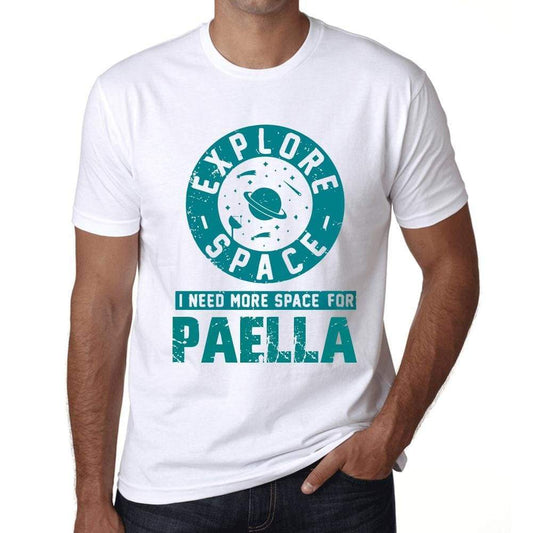 Mens Vintage Tee Shirt Graphic T Shirt I Need More Space For Paella White - White / Xs / Cotton - T-Shirt