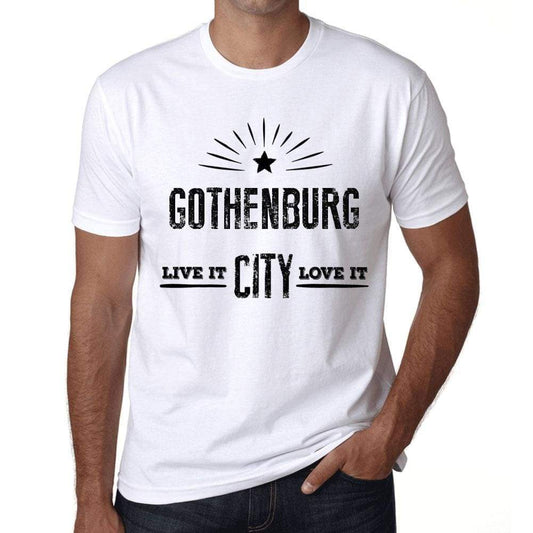 Mens Vintage Tee Shirt Graphic T Shirt Live It Love It Gothenburg White - White / Xs / Cotton - T-Shirt