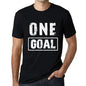 Mens Vintage Tee Shirt Graphic T Shirt One Goal Deep Black - Deep Black / Xs / Cotton - T-Shirt