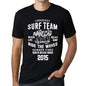 Mens Vintage Tee Shirt Graphic T Shirt Surf Team 2015 Deep Black - Deep Black / Xs / Cotton - T-Shirt