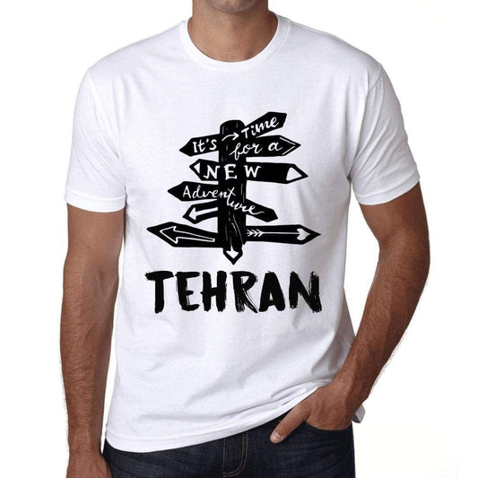 Mens Vintage Tee Shirt Graphic T Shirt Time For New Advantures Tehran White - White / Xs / Cotton - T-Shirt