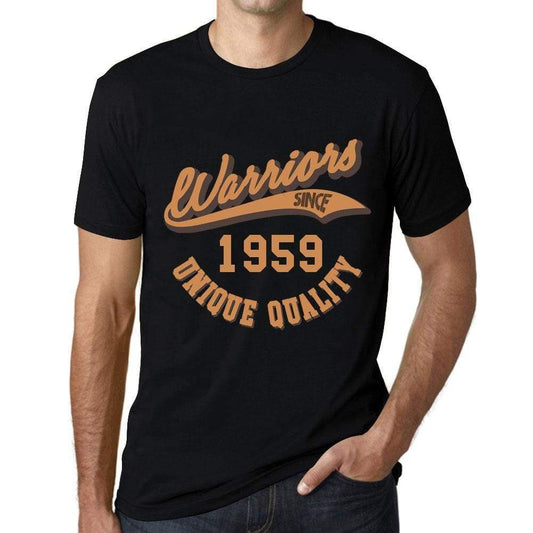 Mens Vintage Tee Shirt Graphic T Shirt Warriors Since 1959 Deep Black - Deep Black / Xs / Cotton - T-Shirt