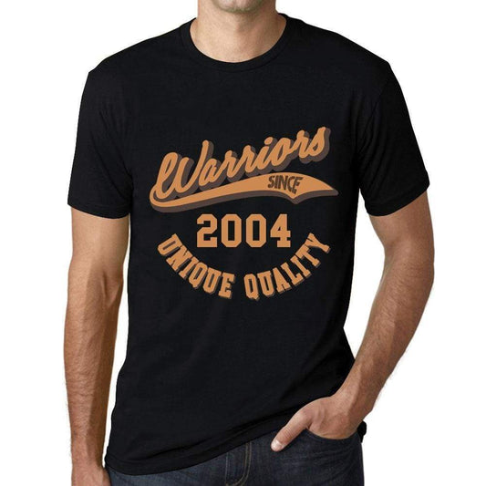 Men’s Vintage Tee Shirt <span>Graphic</span> T shirt Warriors Since 2004 Deep Black - ULTRABASIC