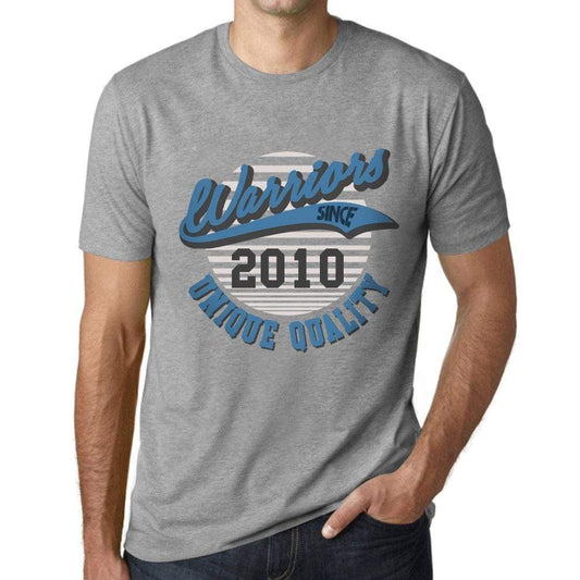 Mens Vintage Tee Shirt Graphic T Shirt Warriors Since 2010 Grey Marl - Grey Marl / Xs / Cotton - T-Shirt