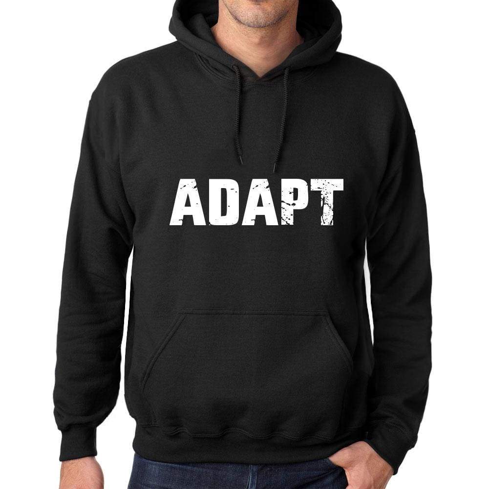 Mens Womens Unisex Printed Graphic Cotton Hoodie Soft Heavyweight Hooded Sweatshirt Pullover Popular Words Adapt Deep Black - Black / Xs /