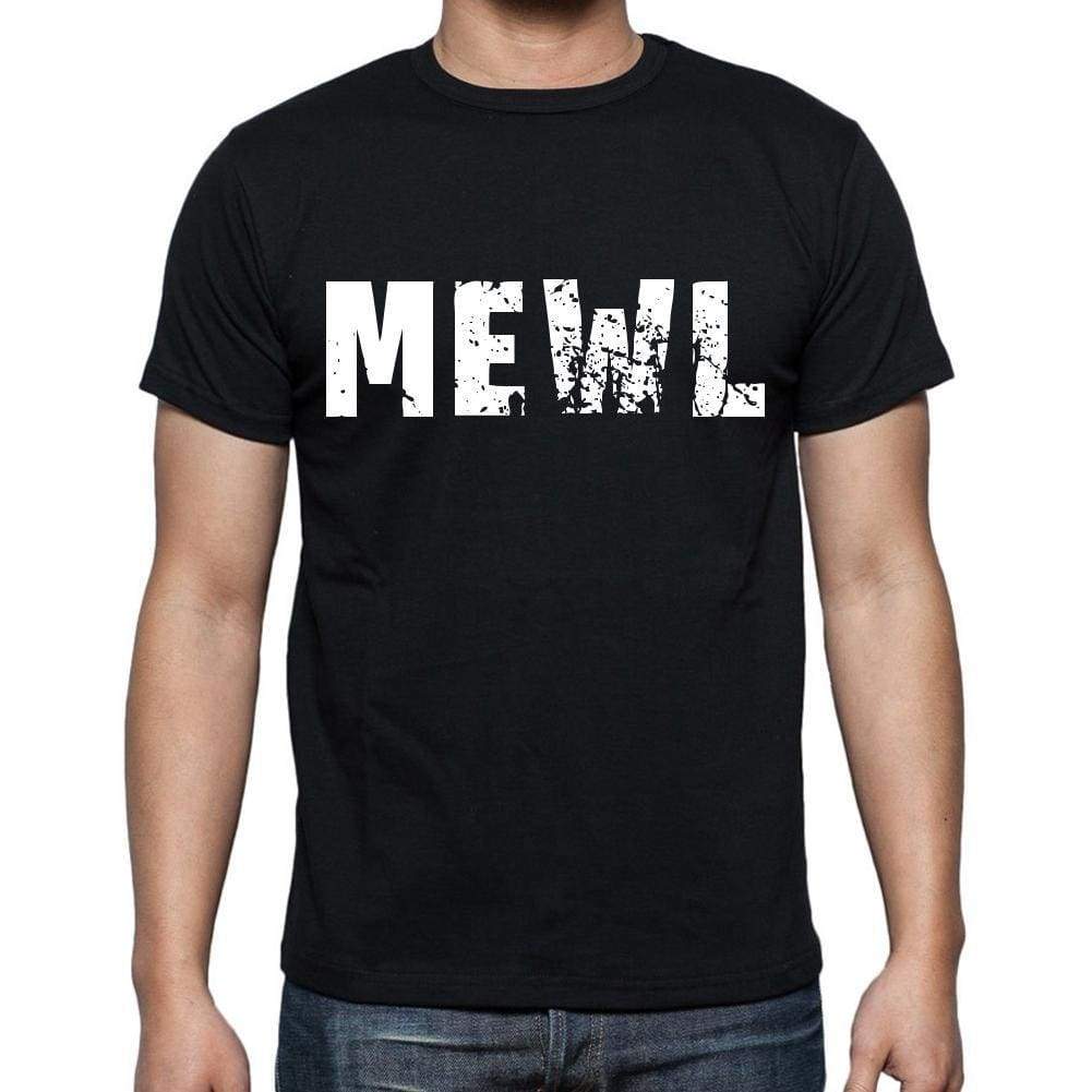 Mewl Mens Short Sleeve Round Neck T-Shirt 4 Letters Black - Casual