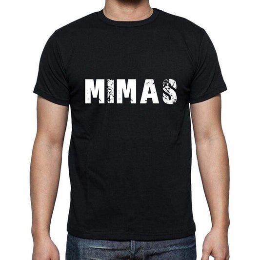 Mimas Mens Short Sleeve Round Neck T-Shirt 5 Letters Black Word 00006 - Casual