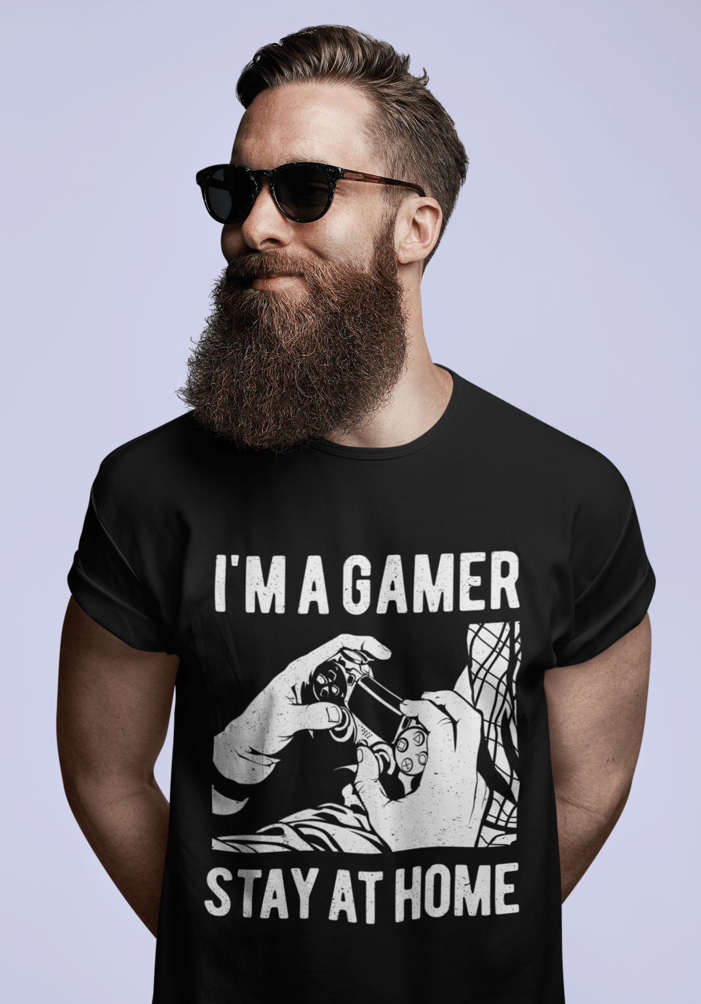 ULTRABASIC Men's Gaming T-Shirt I'm a Gamer Stay at Home - Game Tee Shirt