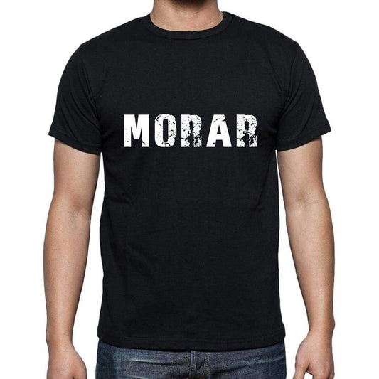 Morar Mens Short Sleeve Round Neck T-Shirt 5 Letters Black Word 00006 - Casual