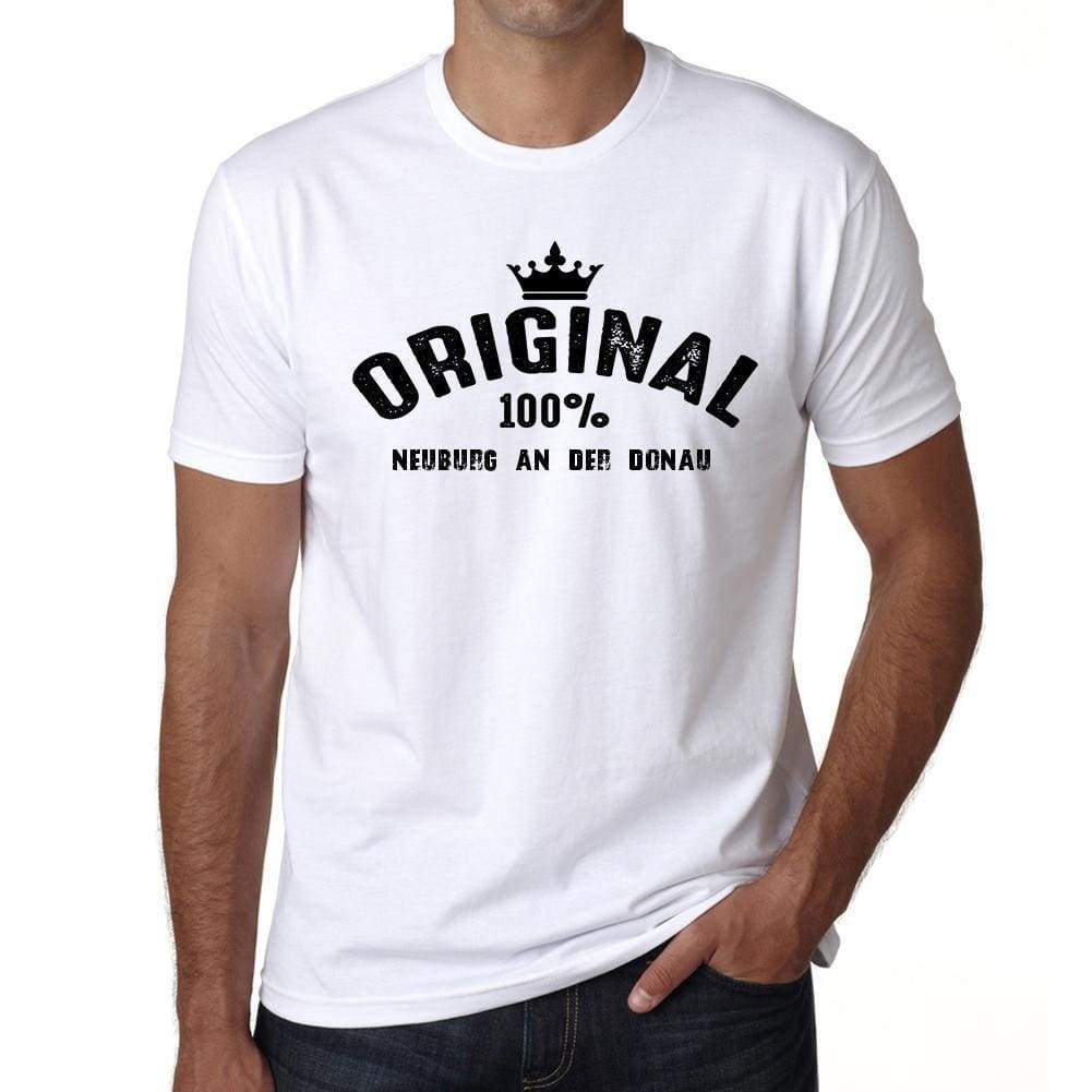 Neuburg An Der Donau 100% German City White Mens Short Sleeve Round Neck T-Shirt 00001 - Casual