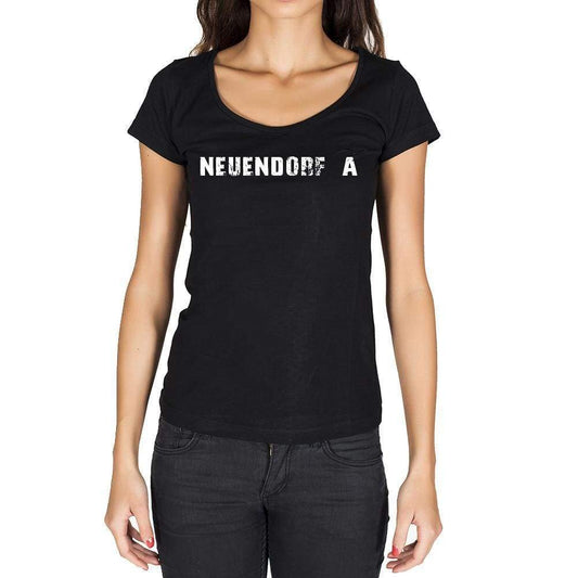 Neuendorf A German Cities Black Womens Short Sleeve Round Neck T-Shirt 00002 - Casual