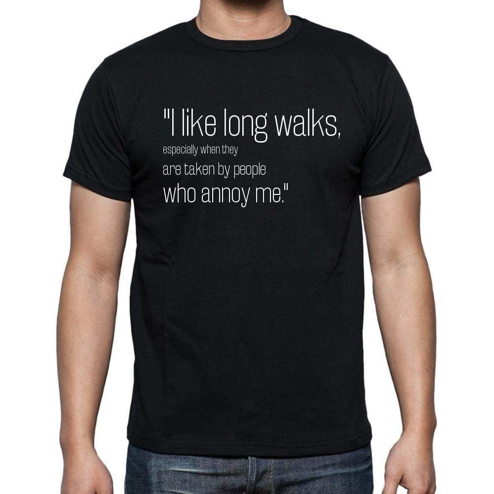 Noel Coward Quote T Shirts I Like Long Walks Especia T Shirts Men Black - Casual