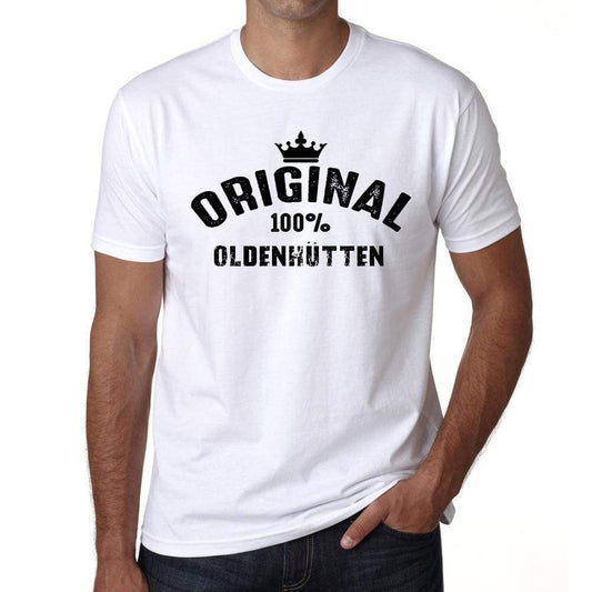 Oldenhütten 100% German City White Mens Short Sleeve Round Neck T-Shirt 00001 - Casual