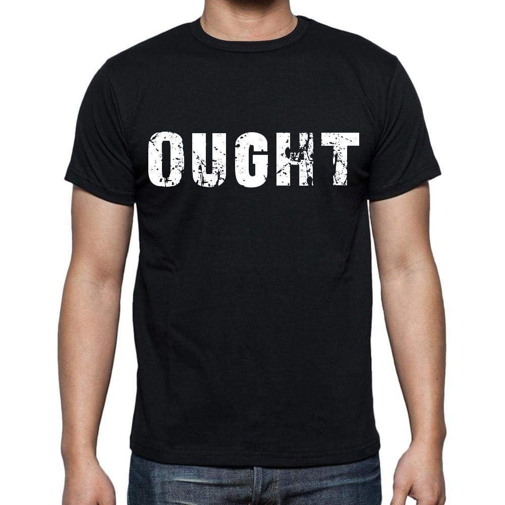 Ought Mens Short Sleeve Round Neck T-Shirt Black T-Shirt En