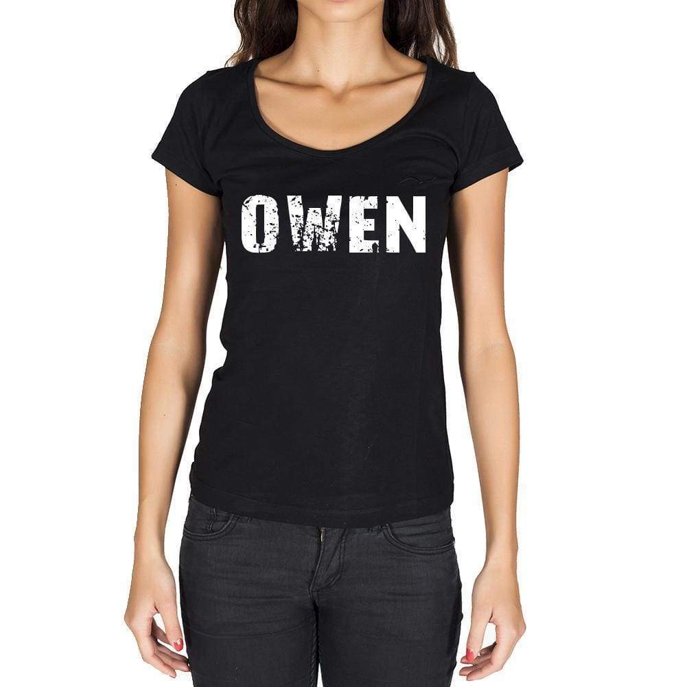 Owen German Cities Black Womens Short Sleeve Round Neck T-Shirt 00002 - Casual