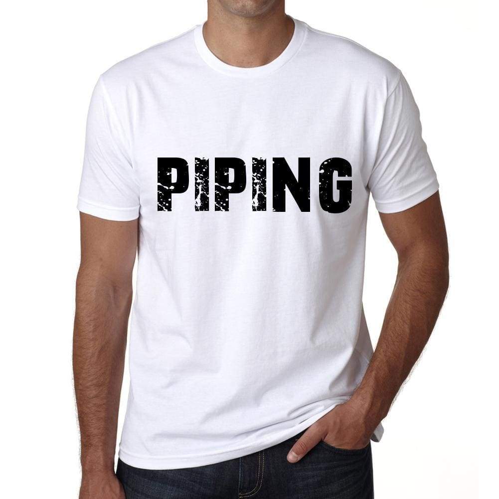 Piping Mens T Shirt White Birthday Gift 00552 - White / Xs - Casual