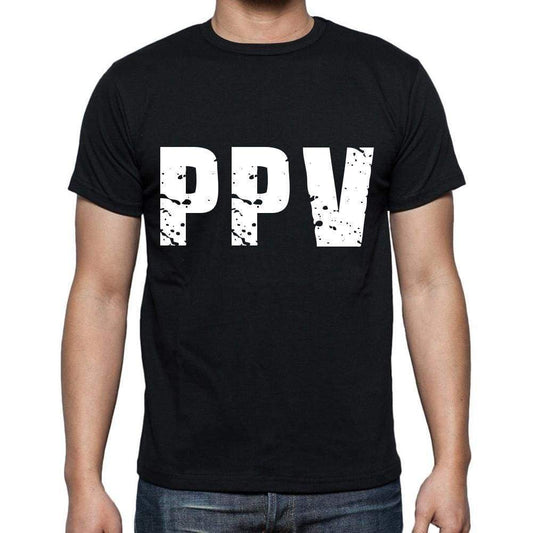 Ppv Men T Shirts Short Sleeve T Shirts Men Tee Shirts For Men Cotton Black 3 Letters - Casual