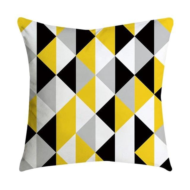 Pillow Cover Case Pillowcase Yellow geometric Pineapple Leaf Square Flax pillow Cushion Bed Home Fashion decoration