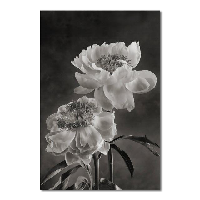 European Black And White Flowers Decorative Paintings Canvas Posters and Prints Wall Art Picture For Living Room Home Decoration