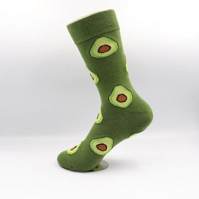 Woman Socks Cotton Funny Socks Avocado Burger Apple Fruit Food Socks Winter harajuku Casual Socks Happy kawaii female long socks