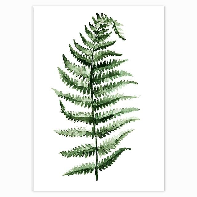 Scandinavian Style Tropical Plants Poster Green Leaves Decorative Picture Modern Wall Art Paintings for Living Room Home Decor