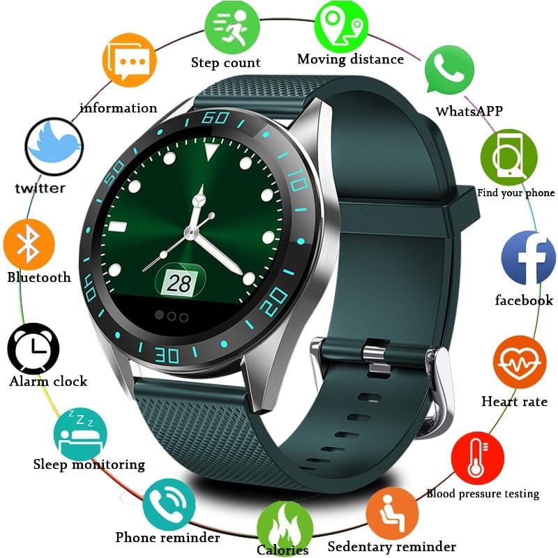 LIGE 2020 New Smart Watch Men LED Screen Heart Rate Monitor Blood Pressure Fitness tracker Sport Watch waterproof Smartwatch+Box