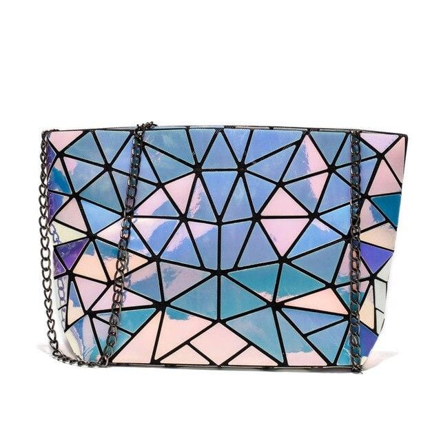 Fashion Small Chain Handbags Bag Women Luminous Geometry Shoulder Bags For Female Plain Folding Messenger Bags Clutch sac bolso