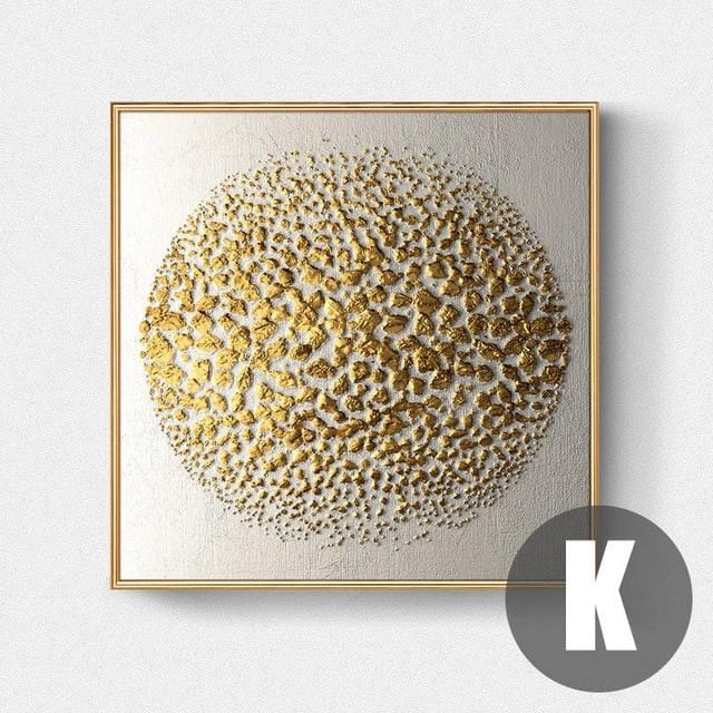 Abstract Gold Black White Modern Square Texture Canvas Painting Posters And Prints Home Decor Wall Art Pictures For Living Room