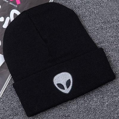 Hot Sale Embroidery Alien Hat Winter Men And Women Cuff Hats Soft Solid Beanies Hip Hop Unisex Warm Knitted Caps Gorros De Lana