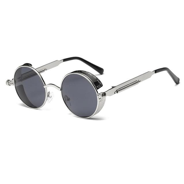 Metal Round Steampunk Sunglasses Men Women Fashion Glasses Brand Designer Retro Frame Vintage Sunglasses High Quality UV400