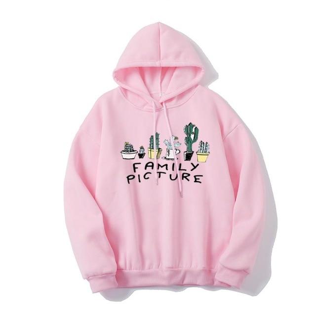 Winter Women Fashion Hoody Sweatshirt Embroidery Harajuku Love Heart Fleece Lady Hoodie Loose Long Sleeve Female Casual Pullover