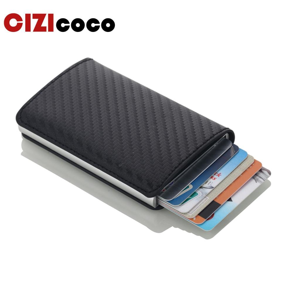 Men Credit Card Holders Business ID Card Case Fashion Automatic RFID Card Holder Aluminium Bank Card Wallets