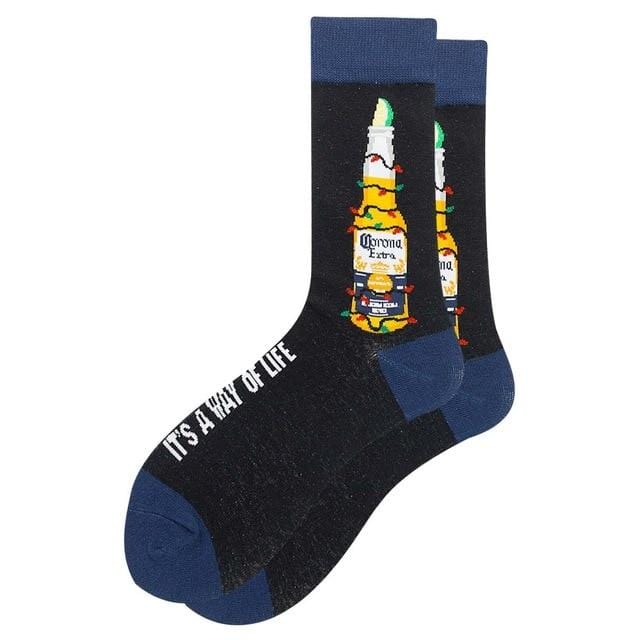 Colorful Men's Socks Harajuku Colorful Happy Funny symbol International chess geometric Formula Cotton Sock Christmas Gift