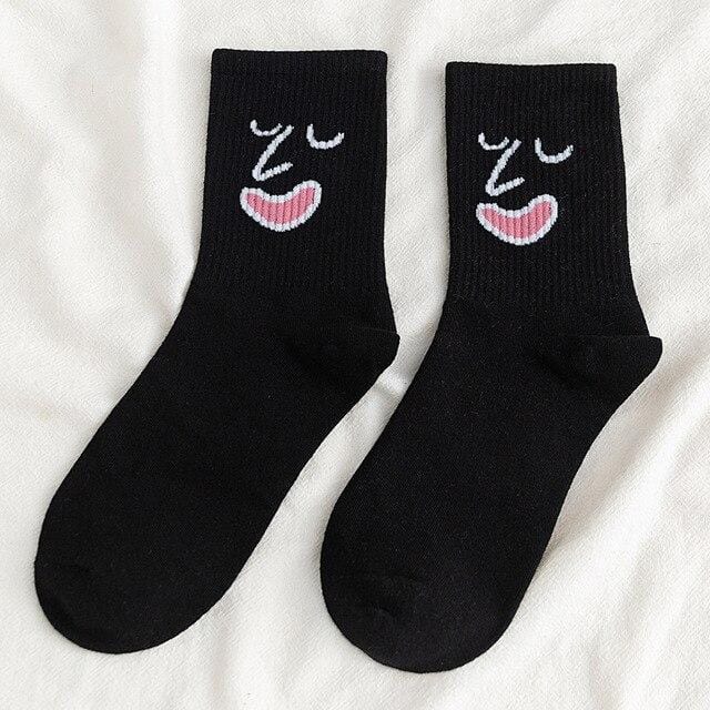 Unisex Surprise Mid Men Socks Harajuku Colorful Funny Socks Men 100 Cotton 1 Pair Kawaii Size 35-42