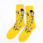 Hot Starry Night Autumn Winter Retro Women Personality Art Van Gogh Mural World Famous Painting Male Socks Oil Funny Happy Socks