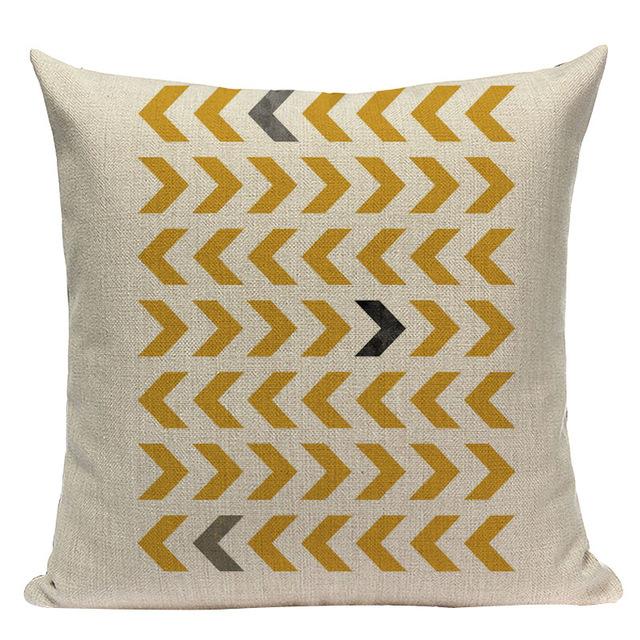 Custom Throw Pillow Covers Geometric Cushion Cover Nordic Decoration Home High Quality Yellow Deer Pillow Case For Pillow