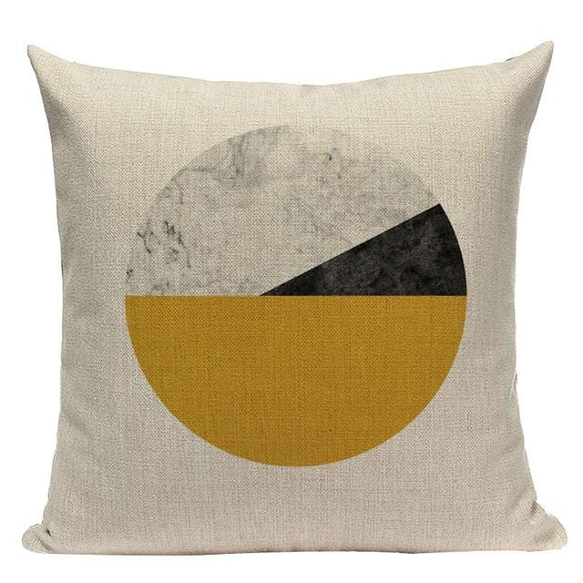 Custom Throw Pillow Covers Geometric Cushion Cover Nordic Decoration Home High Quality Yellow Deer Pillow Case For Pillow