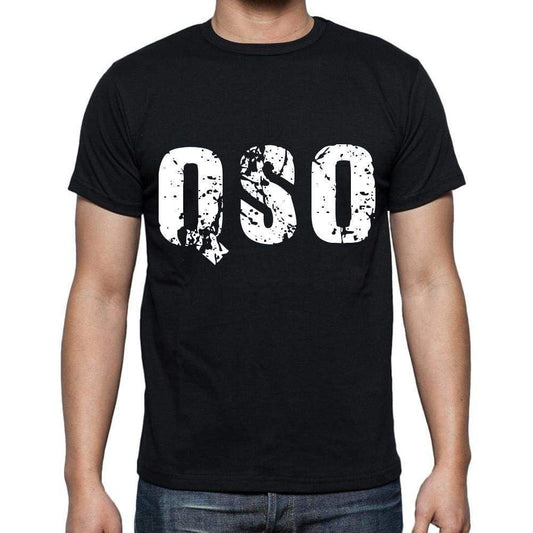 Qso Men T Shirts Short Sleeve T Shirts Men Tee Shirts For Men Cotton Black 3 Letters - Casual
