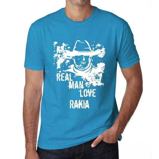 Rakia, Real Men Love Rakia Mens T shirt Blue Birthday Gift 00541 - ULTRABASIC