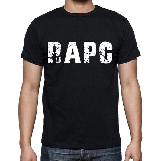 Rapc Mens Short Sleeve Round Neck T-Shirt 4 Letters Black - Casual