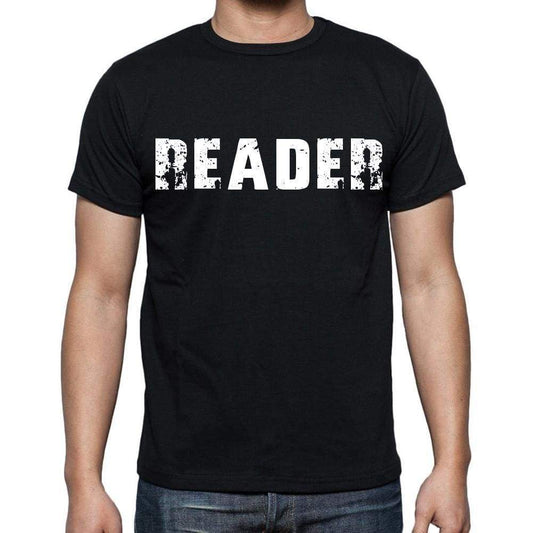 Reader White Letters Mens Short Sleeve Round Neck T-Shirt 00007