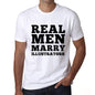 Real Men Marry Illustrators Mens Short Sleeve Round Neck T-Shirt - White / S - Casual