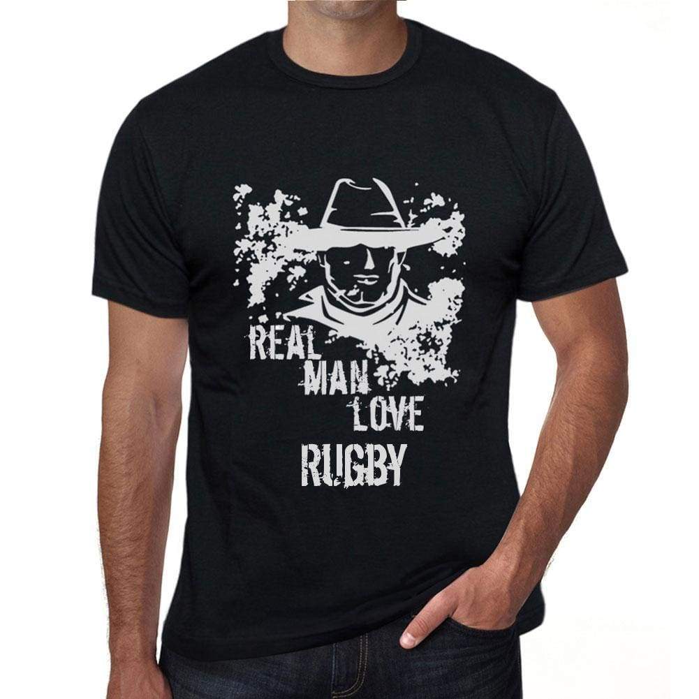 Rugby Real Men Love Rugby Mens T Shirt Black Birthday Gift 00538 - Black / Xs - Casual