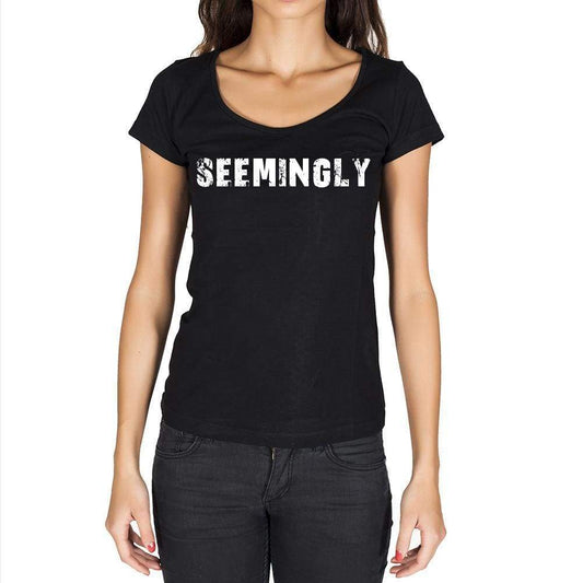 Seemingly Womens Short Sleeve Round Neck T-Shirt - Casual