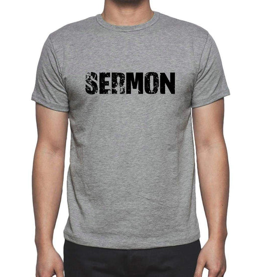 Sermon Grey Mens Short Sleeve Round Neck T-Shirt 00018 - Grey / S - Casual