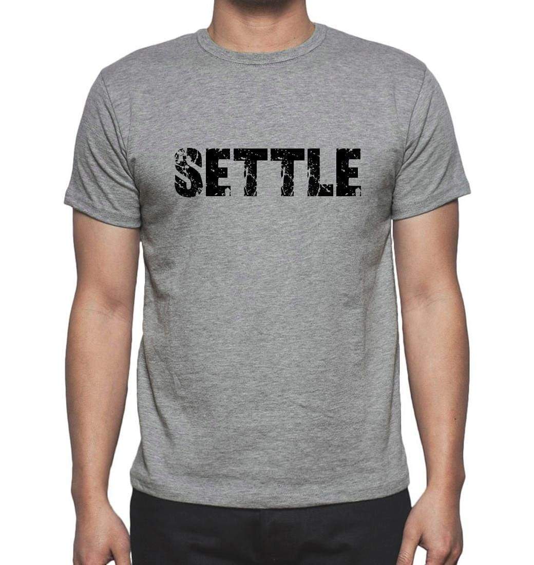 Settle Grey Mens Short Sleeve Round Neck T-Shirt 00018 - Grey / S - Casual