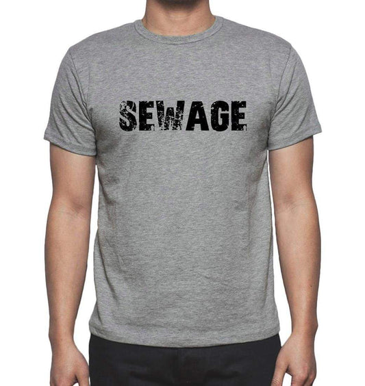 Sewage Grey Mens Short Sleeve Round Neck T-Shirt 00018 - Grey / S - Casual